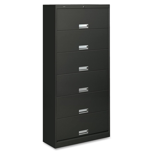 The HON Company 626LS 6-Shelf Letter File, 36"x13-3/4"x75-7/8", Charcoal by HON