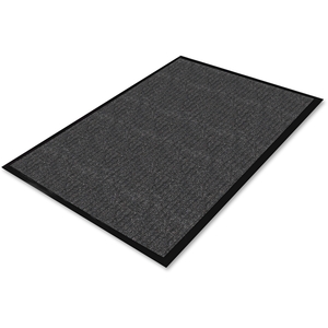 Genuine Joe 55461 Indoor Mat, Vinyl Backing, 4'x6', Charcoal by Genuine Joe