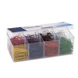 Plastic Coated Paper Clips, No. 2 Size, Assorted Colors, 800/Pack by OFFICEMATE INTERNATIONAL CORP.