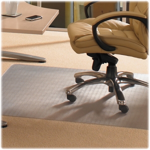 Floortex AB1113426EV Antimicrobial Chairmat, Med.Pile, Studded, 45"x53", Clear by Cleartex