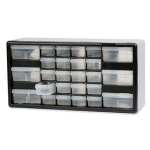 Akro-Mils / Myers Industries, Inc 10126 Stackable Cabinet,26 Drawers,20"x6-3/8"x10-11/32",Black/Gray by Akro-Mils