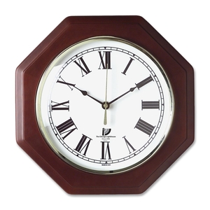 Chicago Lighthouse Industries 67207010 Wall Clock, 12" Octagon Shape, White Face/Mahogany Frame by Chicago Lighthouse