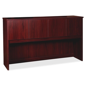 Lorell Furniture 79044 Hutch w/Doors, 66"x16"x39", Mahogany by Lorell