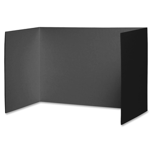 Privacy Board, 48"x16", 4/PK, Black by Pacon