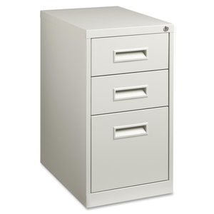 Lorell Furniture 67743 Mobile Pedestal,B/B/F,Recessed Pull,15"x19"x27-3/4", Lt Grey by Lorell