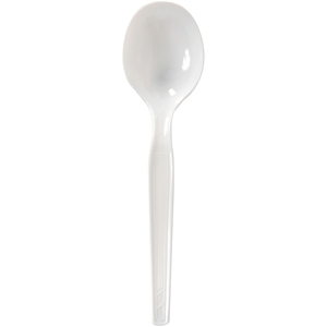 Georgia Pacific Corp. SM207 Plastic Soup Spoons, Medium Weight, 100/BX, White by Dixie