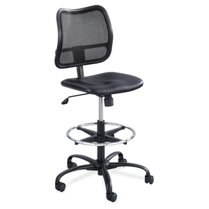 Safco Products 3395BV Ext Height Mesh Chair, 25"x25"x39-1/2"-49-1/2", Black Vinyl by Safco