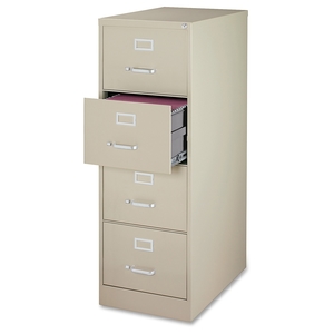 Lorell Furniture 88045 Vertical File Cabinet, 18"x28-1/2"x52", Putty by Lorell