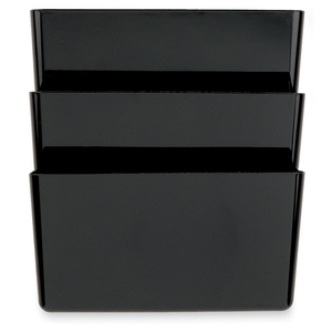 OFFICEMATE INTERNATIONAL CORP. 26092 Wall File, Recycled, 3 Pockets, 3/PK, Black by OIC