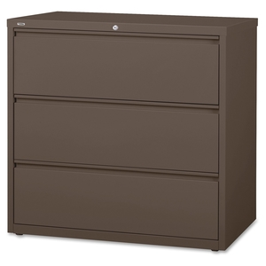 Lorell Furniture 60476 Lateral File, 3-Drawer, 42"x18-5/8",40-1/4", Medium Tone by Lorell