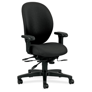 The HON Company H7608HCU10T Exec High-Back Chair,w/Seat Guide,41-1/2"x27"x45-1/4',BK by HON