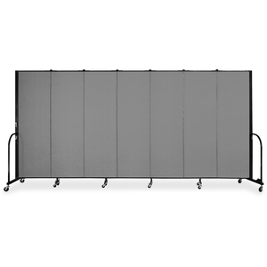 Screenflex CFSL607DG Interlocking Mobile Partitions, 7 Panels, 13'1"x6' by Screenflex