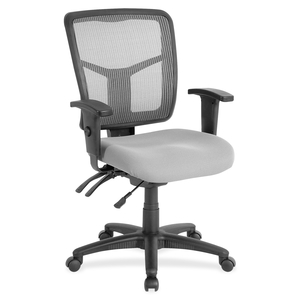 Lorell Furniture 86909 Swivel Midback Chair, 25-1/4"x23-1/2"x40-1/2", Black/Gray by Lorell