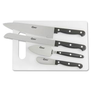 Avery 18633 Breakroom Cutlery Set, 5pc, Stainless Steel/Black by Acme United