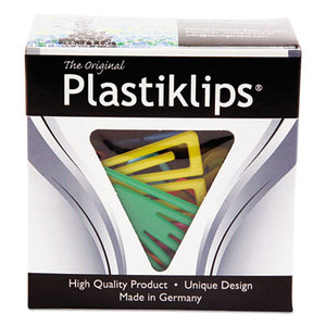 Plastiklips Paper Clips, Extra Large, Assorted Colors, 50/Box by BAUMGARTENS