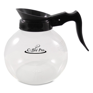 Original Gourmet Food Company, Inc CP27000 Glass Decanter, Regular, 12 Cup, 8"x10"x10", Black Handle by Coffee Pro