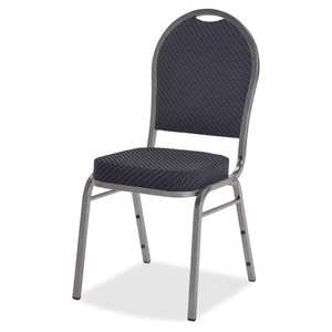 Lorell Furniture 62518 Upholstered Stack Chairs, 16"x16"x37-5/8", 4/CT, Blue by Lorell