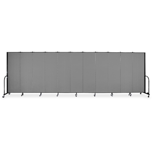 Screenflex CFSL6011DG Interlocking Mobile Partitions, 11 Panels, 20'5"x6' by Screenflex