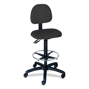 Safco Products 3420BL Drafting Chair, Adjust. Footring, 25"x25"x41-51", Black by Safco