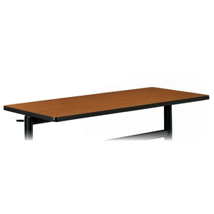 The HON Company BTR2460NHP Rectangular Tabletop, No Grommets, 60"x24", Bourbon Cherry by Basyx by HON
