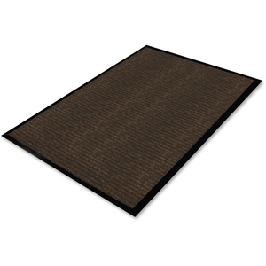 Genuine Joe 02400 Dual Rib Indoor Mat, f/Hard Surface, 3"x5", Chocolate by Genuine Joe