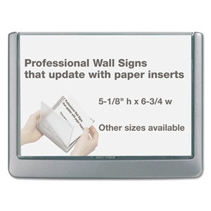 Durable Office Products Corp. 4977-23 Click Sign Holder For Interior Walls, 6 3/4 x 1/2 x 5 1/8, Graphite by DURABLE OFFICE PRODUCTS CORP.