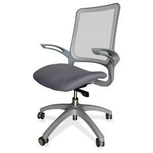 Lorell Furniture 23551 Self-Adj. Task Chair, 24-2/5"x22-2/5"x41", Mesh/Gray by Lorell