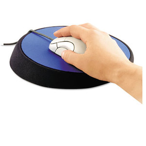 Wrist Aid Ergonomic Circular Mouse Pad, 9" dia., Cobalt by ALLSOP, INC.