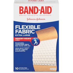 Johnson & Johnson Services, Inc 5685 Extra Large Bandage, Flexible, 1-1/4"x4", 10/BX by Band-Aid