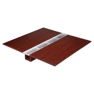 Lorell Furniture 81916 Double Desk Top, 66"x67"x8", Mahogany by Lorell