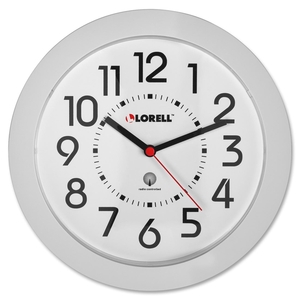 Lorell Furniture 60985 Wall Clock, 9", Arabic Numerals, White Dial/White Frame by Lorell