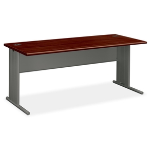 The HON Company 66591NS Desk, 72"x29-1/2"x29-1/2",Mahogany/Charcoal by HON