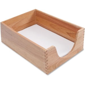 Carver Wood Products CW08221 Desk Tray, Wood, 5" Deep, Legal, Oak by Carver