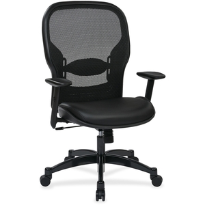 Office Star Products 2400E Prof Managers Chair, 20"X19-1/2"X24-1/2", Eco Lthr/Bk by Office Star