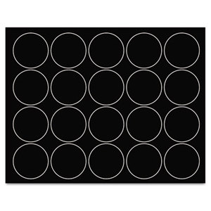 Bi-silque S.A FM1605 Interchangeable Magnetic Characters, Circles, Black, 3/4" Dia., 20/Pack by BI-SILQUE VISUAL COMMUNICATION PRODUCTS INC