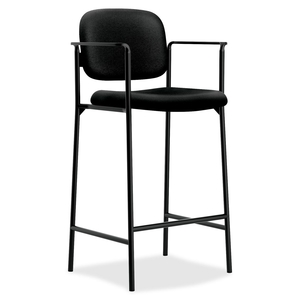 The HON Company VL636VA10 Cafe Stool Chair, 23-1/4"x21-1/4"x43-3/4", 2/CT, BK by Basyx by HON