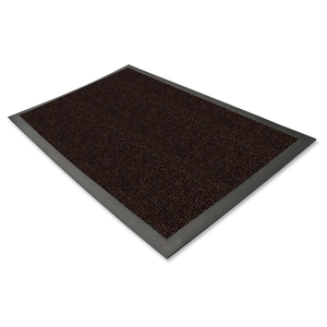 Genuine Joe 02405 Wiper/Scraper Indoor Floor Mat, 4"x6", Chocolate by Genuine Joe