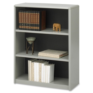 Safco Products 7171GR 3 Shelf Bookcase, 31-3/4"Wx13-1/2"Dx41"H, Gray by Safco