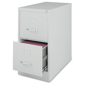 Lorell Furniture 88035 Vertical File Cabinet, 2DR, LTR, 15"x28-1/2"x28", LGY by Lorell