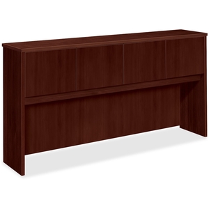 The HON Company BW2180NN Hutch,w/Doors,F/Credenza/Desk,72"x14-5/8"x37-1/8",Mahogany by Basyx by HON