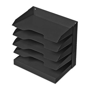 National Industries For the Blind 7520-01-457-0723 Desktop Organizer, 5 Shelf, 12"Wx8-1/2"Dx12-1/2"H, Black by SKILCRAFT