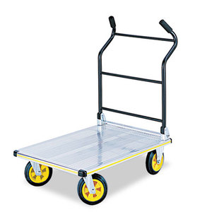 Safco Products 4053NC Stow-Away Platform Truck, 1000 lb Capacity, 24 x 39 x 40, Aluminum/Black by SAFCO PRODUCTS