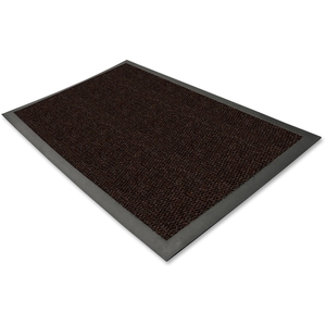 Genuine Joe 02403 Wiper/Scraper Indoor Floor Mat, 3"x5", Chocolate by Genuine Joe