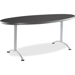 ICEBERG ENTERPRISES, LLC 69427 Oval Sit-to-Stand Table, 30"x36"x72", 3 Height Set, Graphite by Iceberg