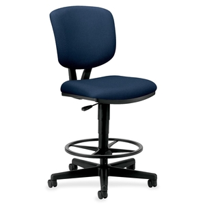 The HON Company 5705GA90T Task Stool,Adjustable, Footring,27"x29-1/2"x49-7/8",Navy by HON