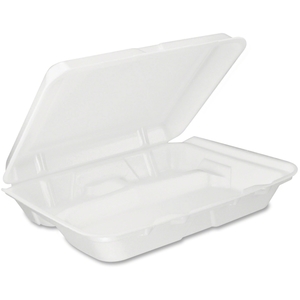 Dart Container Corporation 95HT3 Foam Hinged Three-Compartment Carryout Container, 9-1/2 x 9-1/4 x 3 (DRC95HT3) by Dart