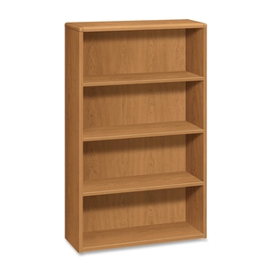 The HON Company 10754CC 4-Shelf Bookcase, 36"x13-1/8"x57-1/8", Harvest by HON