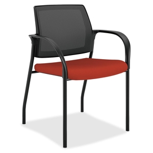 The HON Company IS108CU42 Multipurpose Stacking Chair, 25"x21-3/4"x33-1/2", Poppy by HON