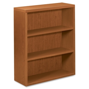 The HON Company 11553AXHH 3-Shelf Bookcase, 36"x13-1/8"x43-3/8", Bourbon Cherry by HON