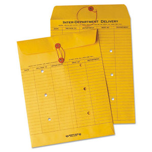 QUALITY PARK PRODUCTS 63560 Brown Recycled Kraft String & Button Interoffice Envelope, 10 x 13, 100/Carton by QUALITY PARK PRODUCTS